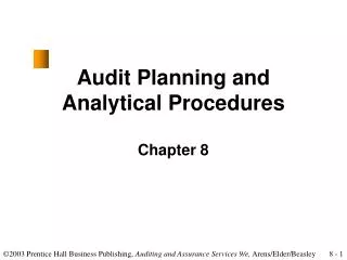 Audit Planning and Analytical Procedures