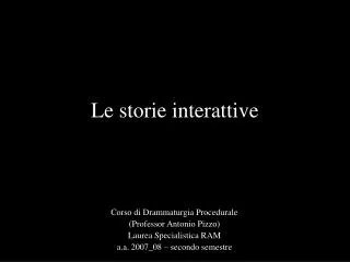 le storie interattive