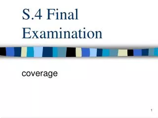 S.4 Final Examination