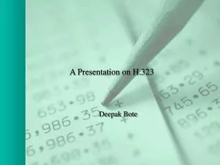 A Presentation on H.323