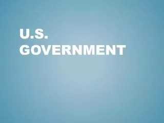 u s government