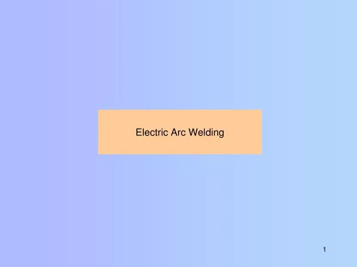 electric arc welding