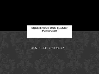 Create Your Own Budget Portfolio