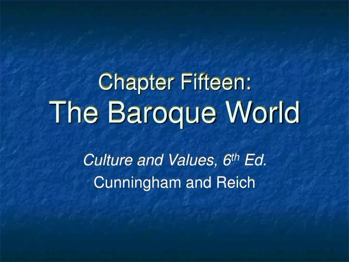 chapter fifteen the baroque world