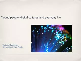 Young people, digital cultures and everyday life