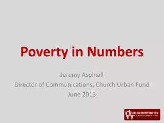 Poverty in Numbers