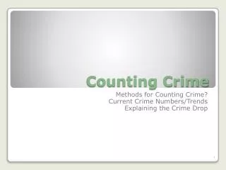 Counting Crime