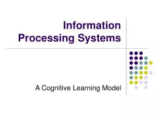 Information Processing Systems