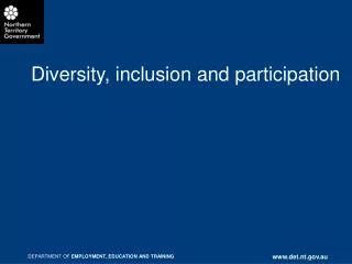 diversity inclusion and participation