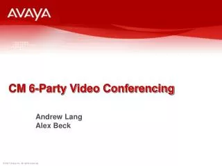 CM 6-Party Video Conferencing