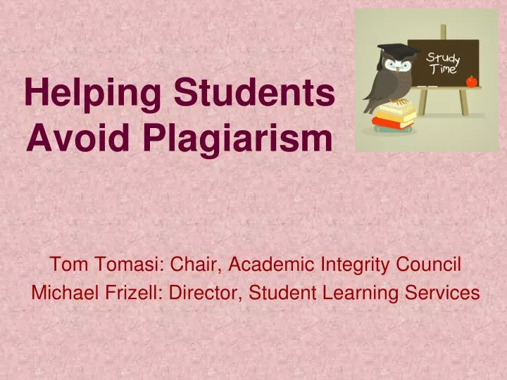 helping students avoid plagiarism