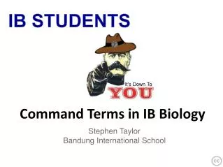 Command Terms in IB Biology
