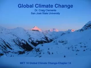 MET 10 Global Climate Change-Chapter 14
