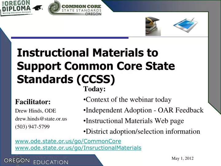 instructional materials to support common core state standards ccss