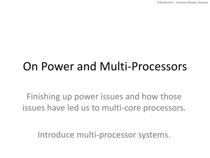 on power and multi processors