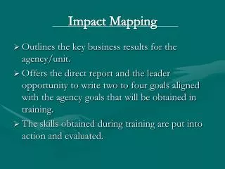 Impact Mapping