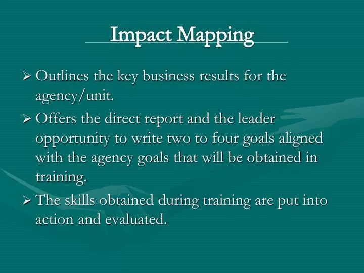 impact mapping