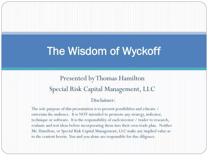 the wisdom of wyckoff
