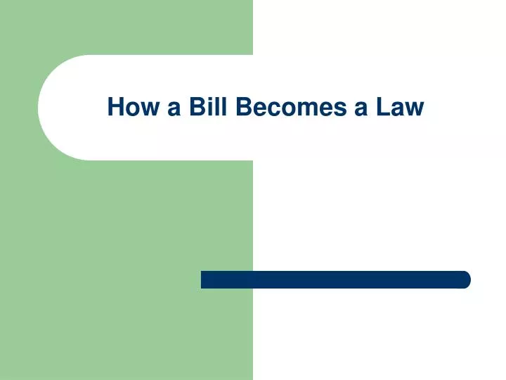 how a bill becomes a law