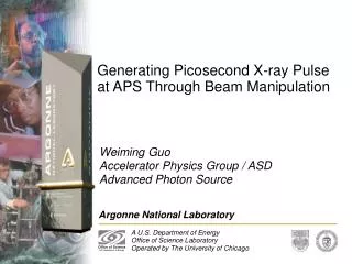 Generating Picosecond X-ray Pulse at APS Through Beam Manipulation