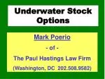 Underwater Stock Options - slide 1