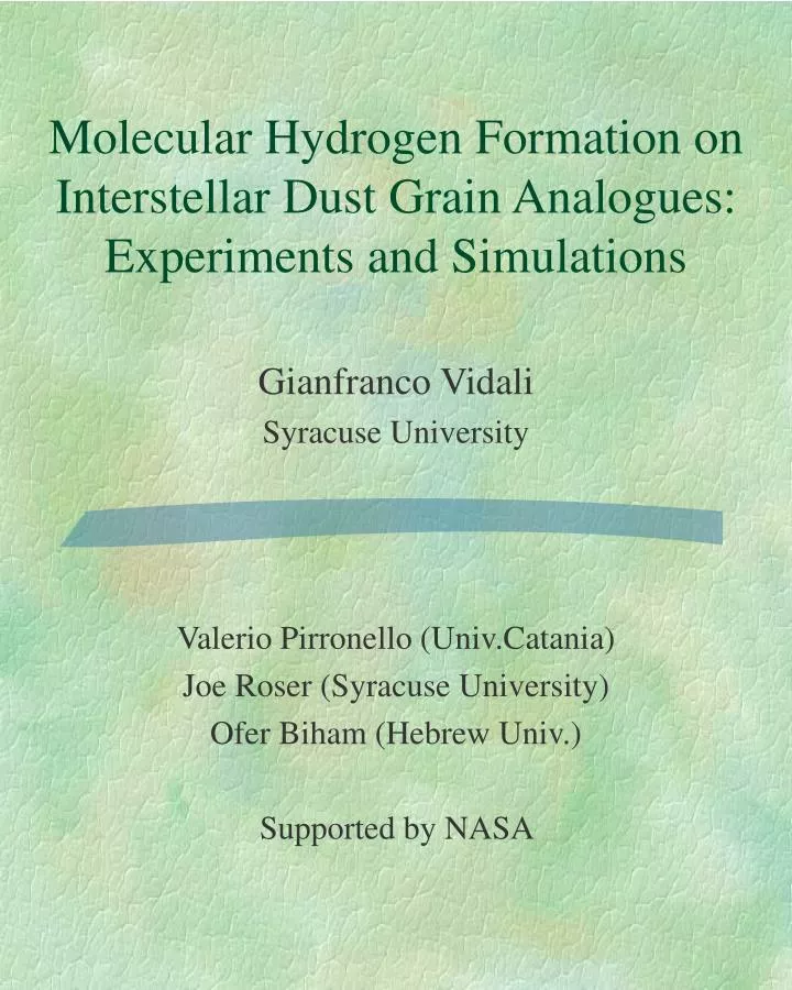 molecular hydrogen formation on interstellar dust grain analogues experiments and simulations