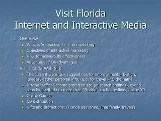 Visit Florida Internet and Interactive Media