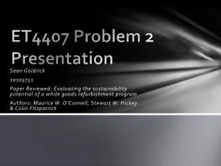 ET4407 Problem 2 Presentation