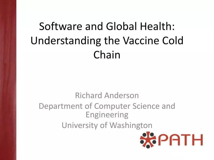 software and global health understanding the vaccine cold chain