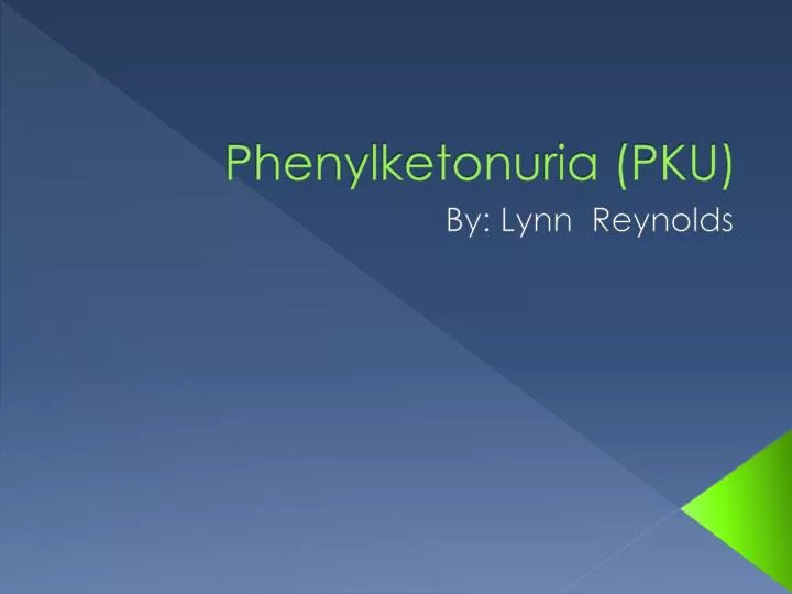 phenylketonuria pku