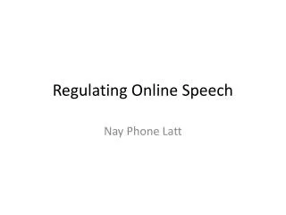 regulating online speech
