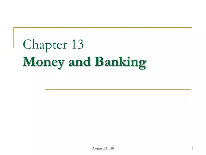 chapter 13 money and banking