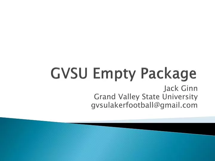 gvsu empty package