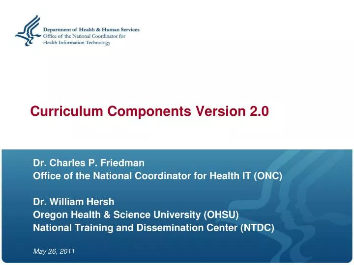 curriculum components version 2 0