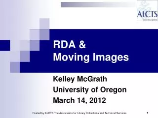 RDA &amp; Moving Images