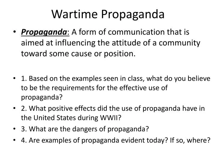 wartime propaganda