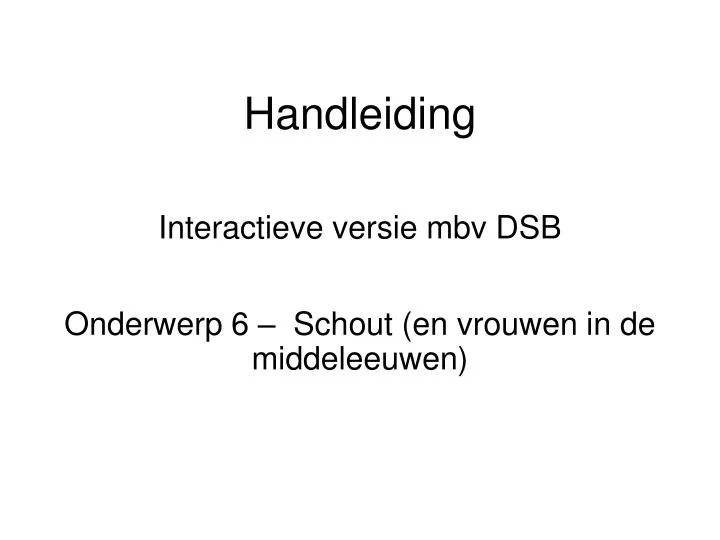 handleiding