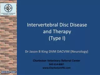 Intervertebral Disc Disease and Therapy (Type I)