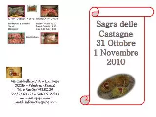 Via Quadrelle 26/ 28 – Loc. Pepe 00036 – Palestrina (Roma) Tel. e Fax 06/ 953.50.29