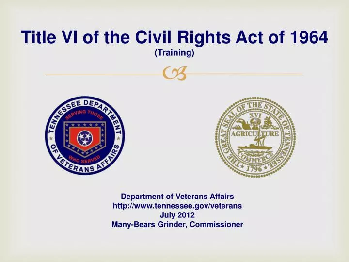 title vi of the civil rights act of 1964 training
