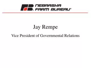 Jay Rempe Vice President of Governmental Relations