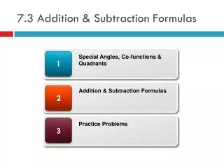 7 3 addition subtraction formulas