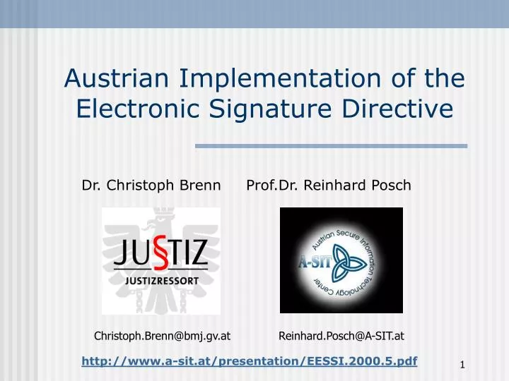 austrian implementation of the electronic signature directive