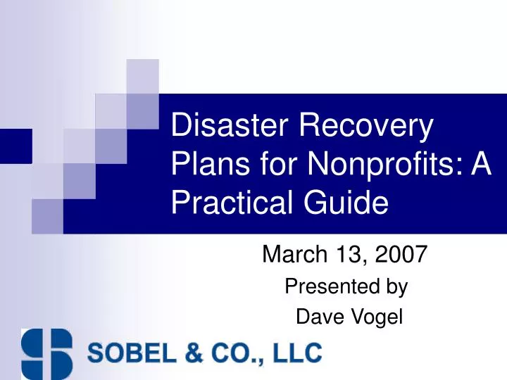 disaster recovery plans for nonprofits a practical guide