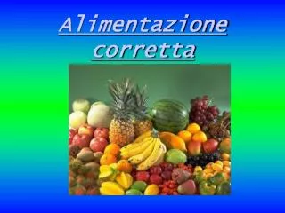 alimentazione corretta
