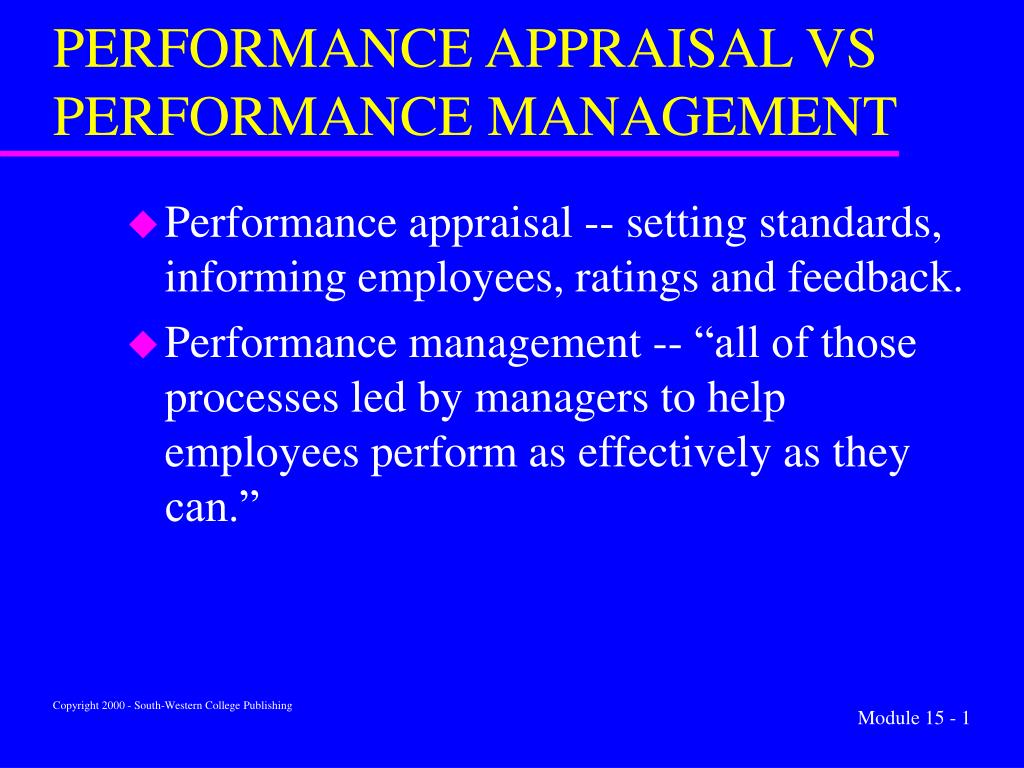 PPT - PERFORMANCE APPRAISAL VS PERFORMANCE MANAGEMENT PowerPoint ...