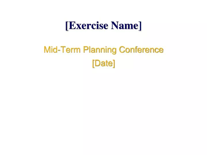 exercise name