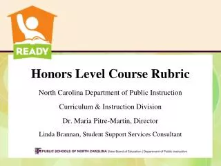Honors Level Course Rubric