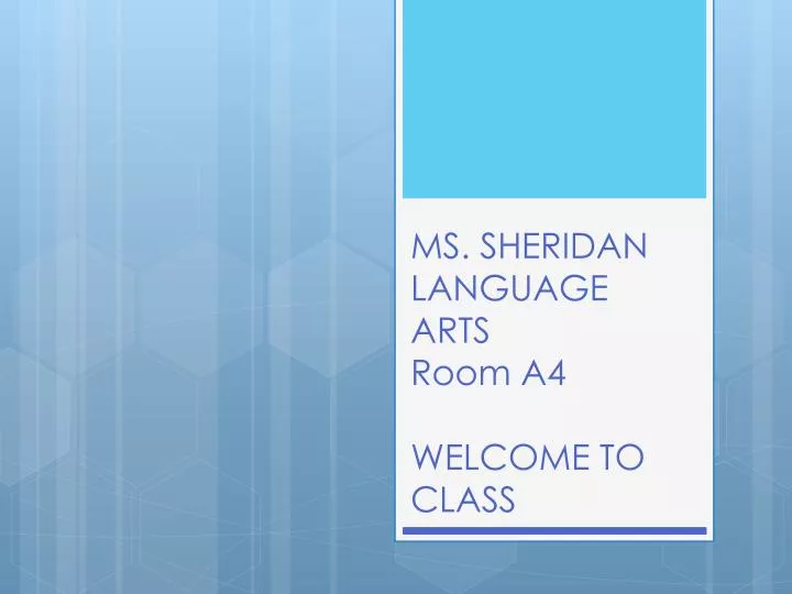 ms sheridan language a rts room a4 welcome to class
