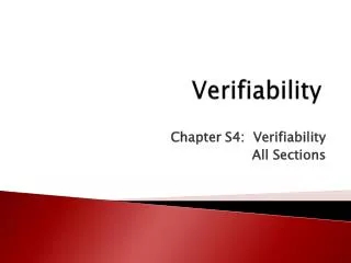 Verifiability